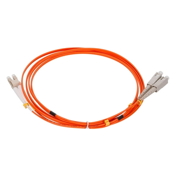 Uxcell 2 Meters 6.5Ft Fiber Patch Cable Multimode LC-SC OM1 LSZH Fiber Optic Jumper Orange For Network Transceiver,1Pcs