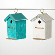 Sullivans 12" Spring Birdhouse Set of 2, Wood