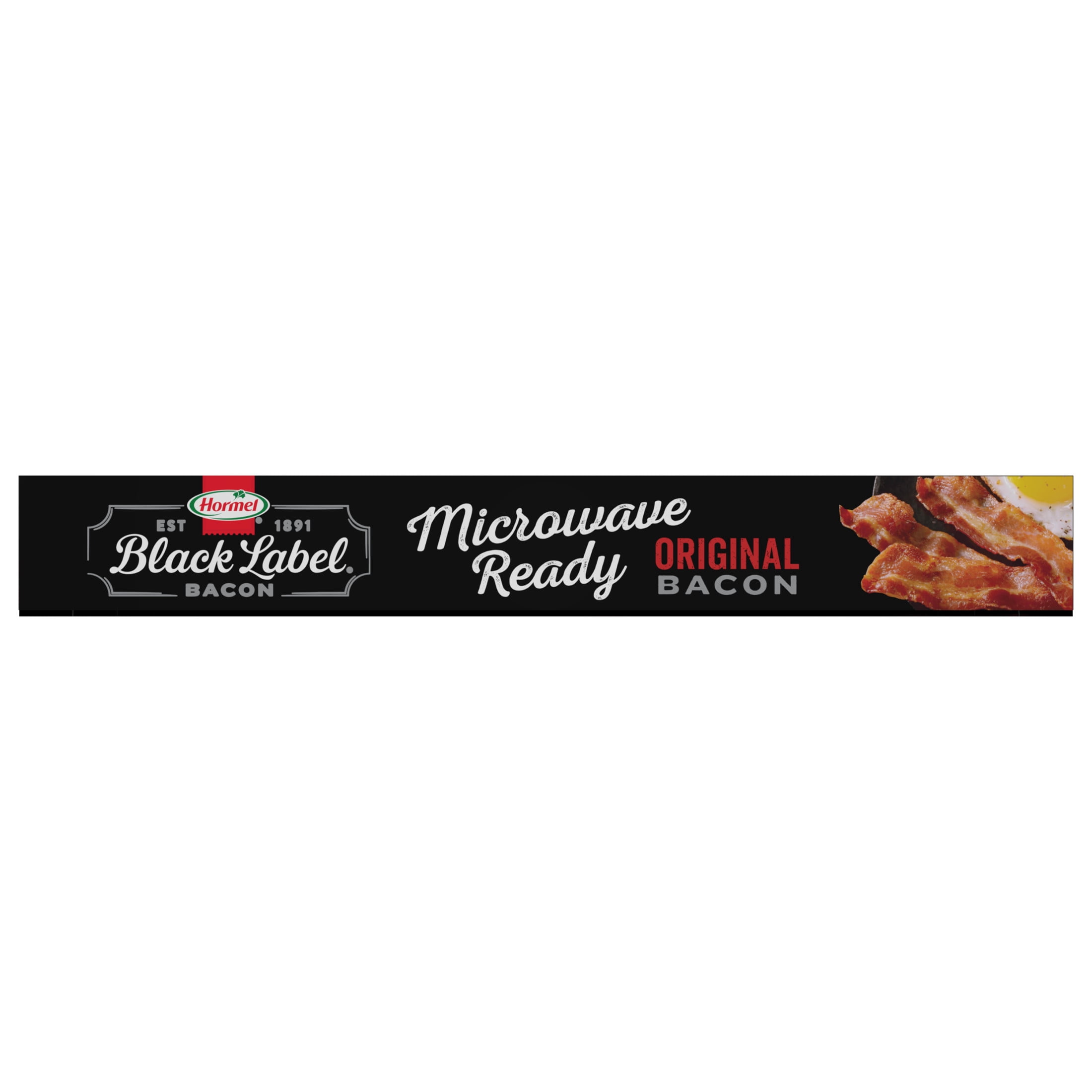 HORMEL BLACK LABEL Microwave Bacon, Gluten Free, Refrigerated, 12 oz Cardboard Box (4 Pouches)