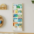 thumbnail image 6 of Wood 6-Tier Wall Mounted Kids Bookshelf – Floating Book Shelf For Kids Rooms,Nursery & Classroom, Hanging Bookcase Organizer For Books, Toddler Book Shelf, Montessori Bookshelf, Nursery Shelves, 6 of 7