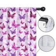 thumbnail image 4 of Blackout Kids Curtains,Pink Butterfly Purple Wing Pattern Childrens Insulated Curtains Set Of 2,Bedroom Essentials,Toddler Room Decor 52"x84", 4 of 5