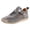 Grey, variant on Pandaie Womens Mens Leather Casual Shoes Comfortable Mesh Fashion Sneakers Breathable Dress Walking Driving Loafers Size 6-11