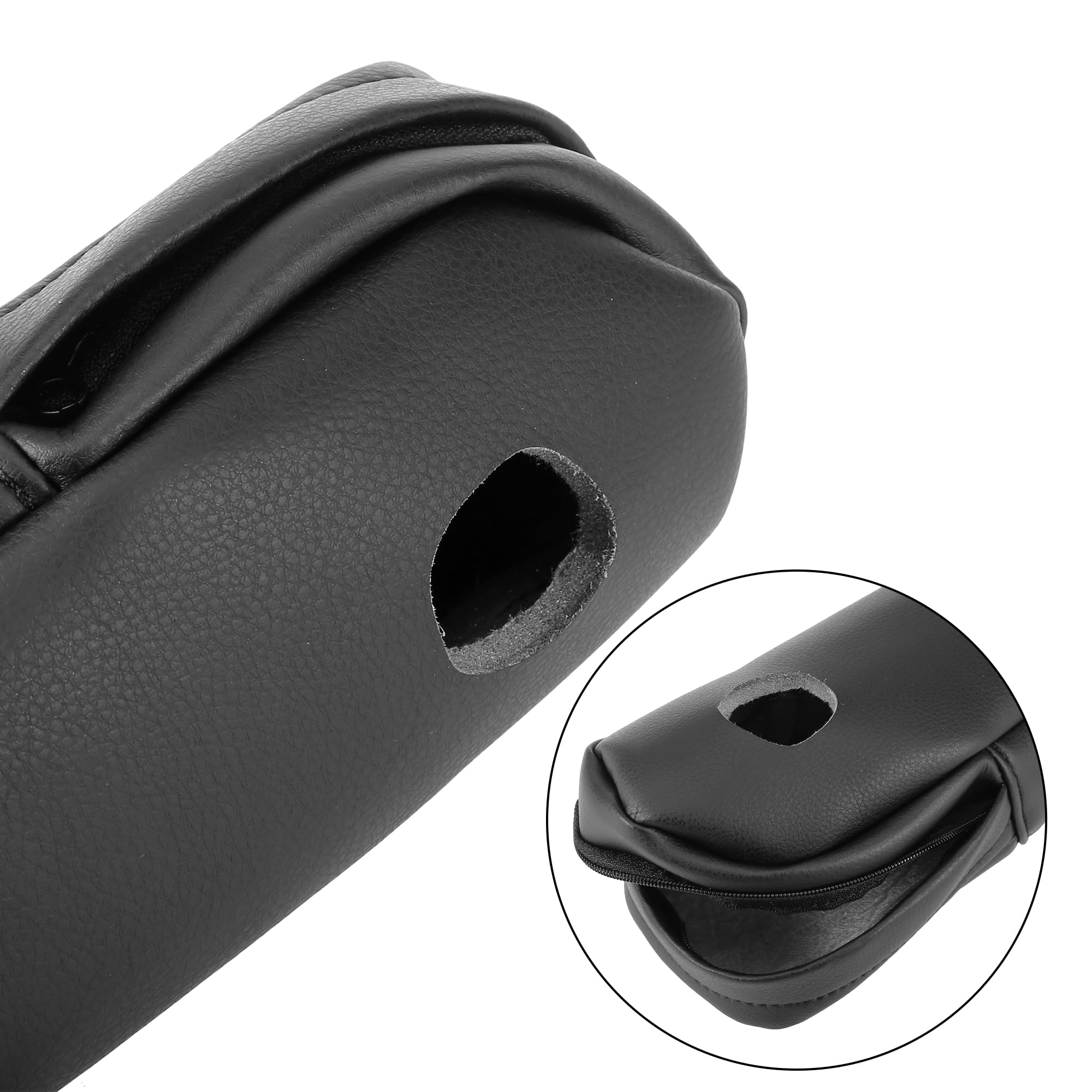 1 Pair Auto Front Seat Armrest Cover Replacement Microfiber Leather Black for Honda CR-V 2007-2009