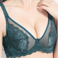 thumbnail image 2 of Ultra Thin Lace Embroidery Bra Soft Underwired Push Up Breathable Casual Bralette, 2 of 11