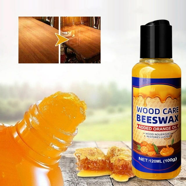 Cera de abeja natural para pulir madera - Restaurar y proteger muebles, armarios y madera tratada - Easy Spray & Shine Formula, 120 ml