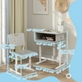 thumbnail image 3 of Qaba Kids Desk and Chair Set, Height Adjustable Children Study Desk and Chair, 3 of 10