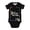 Black, variant on Customizable Photo & Text Baby Short Sleeve Romper Black Bodysuit Size:9-12 Months