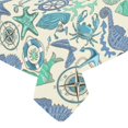 thumbnail image 3 of MYPOP Starfish Anchor seahouse Cotton Linen Tablecloth 52x70 inches Tablecover Desk Table Cloth For Dining Room, Tea Table, Picnics, Parties, 3 of 6