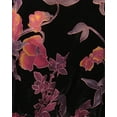 thumbnail image 4 of MeMoi Women's Velvet Burnout Satin Trim Floral Kimono Robe - Womens - Female (Large, Black), 4 of 6