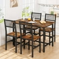 Recaceik Dining Table and Chairs Set for 4, 30"H Industrial Kitchen ...
