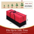 thumbnail image 3 of Bolsa de almacenamiento para árbol de Navidad PLTCAT, impermeable, 10 pies, Oxford, 3 of 6