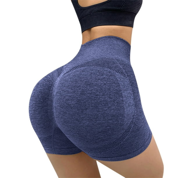 Pantalones cortos de yoga de cintura alta Fitness Leggings de mujer con levantamiento de glúteos (Royal Blue S/M) Tmvgtek Deportes Acuáticos