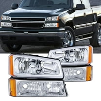 Nilight Headlight Assembly for 2003 - 2006 Chevy Silverado Avalanche 1500 1500HD 2500 2500HD 3500 Chevrolet Pickup Replacement Headlamp Housing Bumper Lamp Se