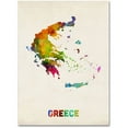 thumbnail image 1 of Trademark Fine Art "Greece Watercolor Map" Canvas Art by Michael Tompsett, 1 of 2