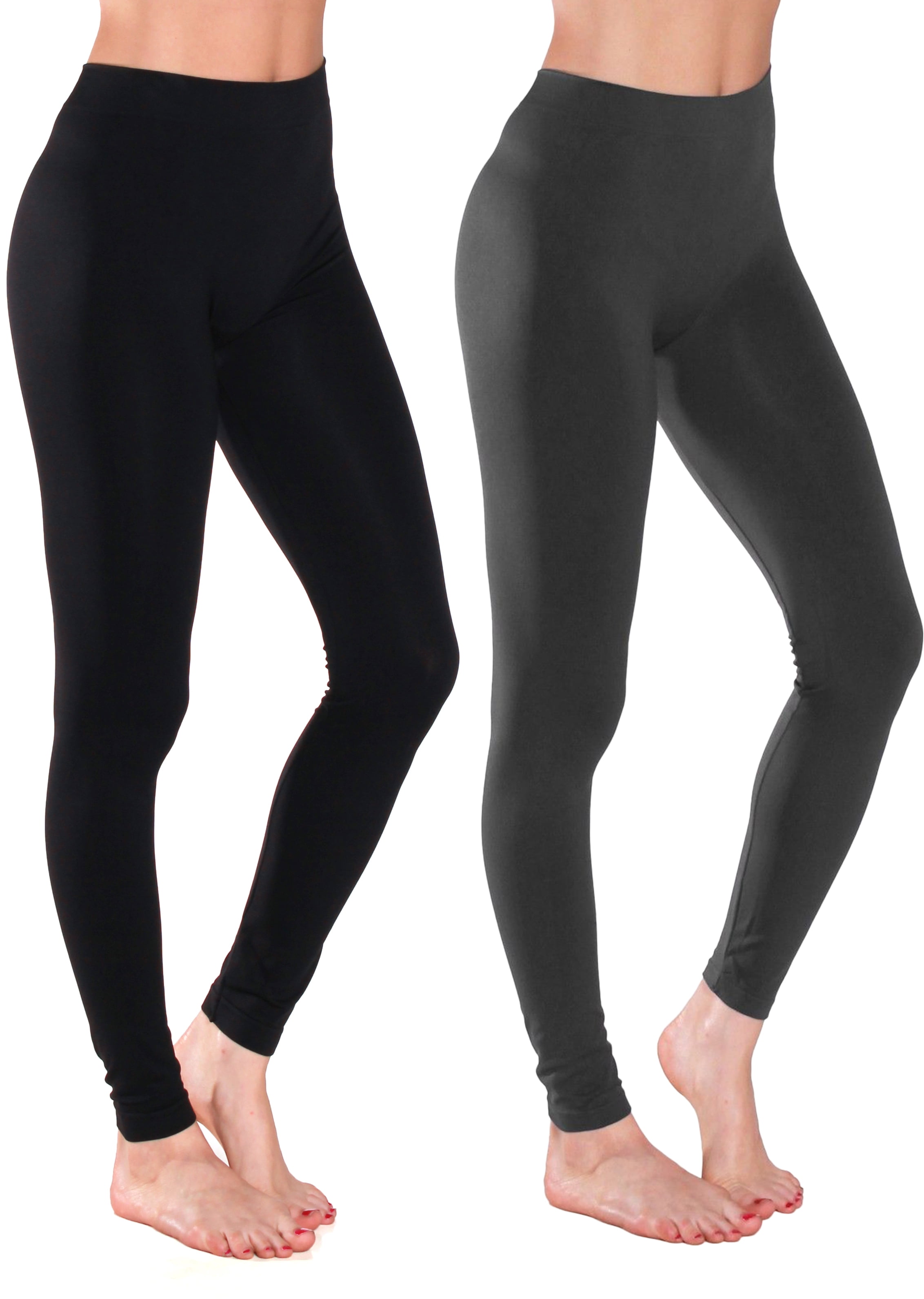 Essential Basic Women Ankle Length Seamless Fleece Lined Leggings Jr