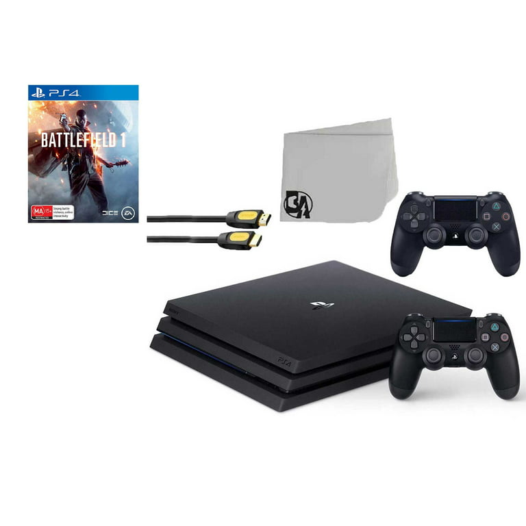 dynasti is Diplomatiske spørgsmål Sony PlayStation 4 Pro 1TB Gaming Console Black 2 Controller Included with  Battlefield 1 BOLT AXTION Bundle Used - Walmart.com