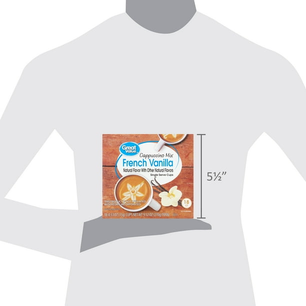 Great Value French Vanilla Cappuccino Pods 18ct for Breakroom