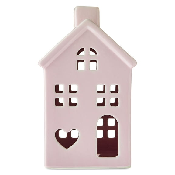 Ceramic House Tabletop Decoration, Pink, 8", Valentine's Day by Way To Celebrate