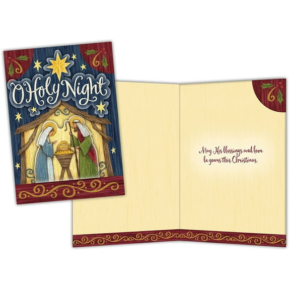 O Holy Night Nativity - Special Finish Boxed Christmas Cards