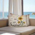 thumbnail image 3 of Lumbar Pillow Covers 20x12 Inch Set of 2, Yellow Sunflower Waterproof Outdoor Pillow Covers, Summer Vintage Flower Bee Sunshine Decorative Cushion Pillowcases for Couch, Sofa, Bed, Garden, Patio, 3 of 9
