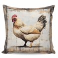 thumbnail image 2 of Farmhouse Chicken Decorative Pillowcase 26''x26'', Vintage Rustic Shabby Wooden Throw Pillow Covers Soft Cushion Case for Couch Sofa Bedroom Living Room, Pillowcase Boho Decor, 2 of 8