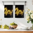 thumbnail image 3 of Dragon Flames Kitchen Towels Set of 3, Yellow Dragons Abstract Modern Art Absorbent Dish Towels for Kitchen, Microfiber Hand Towel, Quick Drying Tea Towel for Cleaning Decorative Dishcloths, 3 of 7