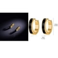 thumbnail image 5 of TANGPOET 18k Gold Plated Mens Earrings Black Small Hoop Earrings Sterling Silver Hypoallergenic No Nickel for Sensitive Ears (yellow)…, 5 of 5