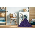thumbnail image 2 of Ahgly Company Machine Washable Indoor Square Transitional Denim Dark Blue Area Rugs, 5' Square, 2 of 7