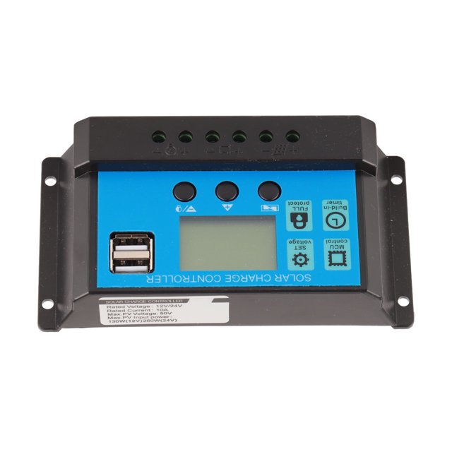 Controlador De Panel Solar PWM, Pantalla LCD, Controlador De Descarga De Carga Inteligente Para Farola LCD De 12V Y 24V