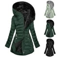 thumbnail image 3 of Jacket Women Women's Attumn Winter Solid Plush Composite Zipper Long Sleeve Jackets Pocket Outerwear Coat Womens Coats Black L, 3 of 4