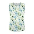 thumbnail image 5 of Levmjia Womens Tank Tops Printed Sleeveless Round Neck Blouse Casual Pullover Tops Comfortable Polyester Stretch Fit Fashion Basic Tee Daily Wear Spring Summer, 5 of 6