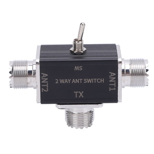 Interruptor Coaxial De 2 , Interruptor De Antena CB HAM De 2 Fácil De Conectar Seguridad De Apagado Y Tierra Seguridad De Polaridad Inversa 100 W Salida 1 En 2 Para
