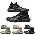 thumbnail image 2 of CPNG Men's Sporty Lace Up Running Shoes High Top Knitted Fabric Fashion Sneakers Lightweight Casual Comfortable Breathable Sneakers Outdoor Hiking Shoes, 2 of 8