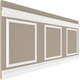 thumbnail image 5 of Ekena millwork 94 1/2"L (Adjustable 40"H to 44"H) Ashford Square Panel Traditional Wainscot Paneling Kit, 5 of 10