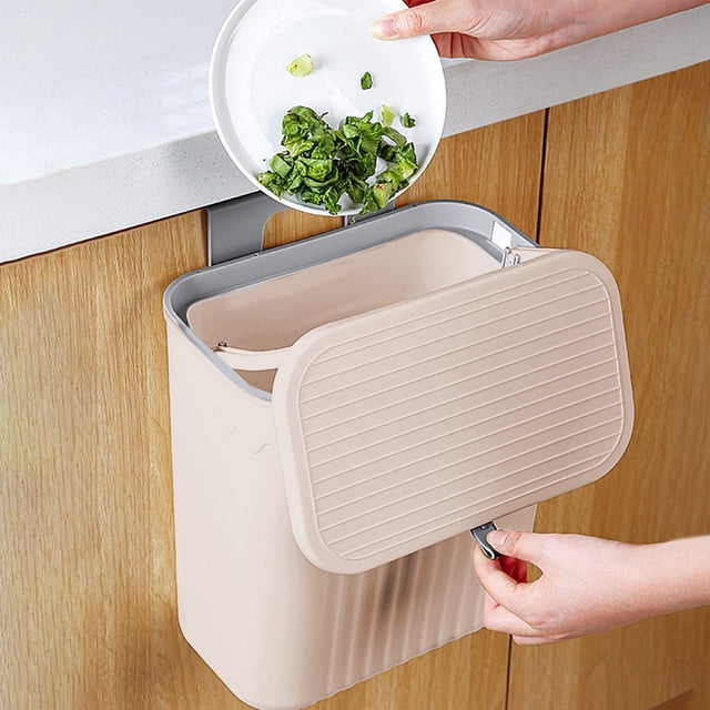 Bathroom Trash Can, Kitchen Trash Cans with Lids ,Small Garbage Can for Bedroom,Household Wall-mounted Trash Can Kitchen Kitchen Waste Large Plastic Storage Bucket Bathroom Trash Can with Lid