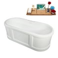 thumbnail image 5 of 67" Streamline B-452-192-PBR Soaking Freestanding Tub and Tray With Internal Drain in Polished Brass, 5 of 10