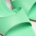 thumbnail image 5 of Schutz Posseni Deep Mint Slip On Squared Open Toe Stiletto High Heel Sandals (Deep Mint, 11), 5 of 6