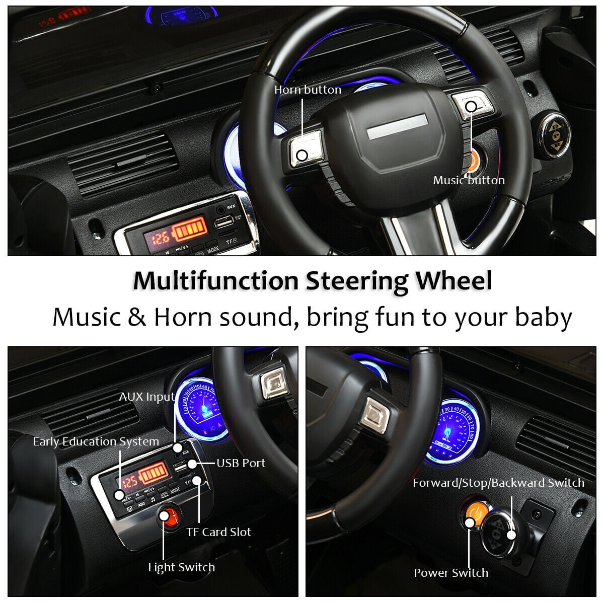 remote control power wheels with bluetooth