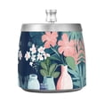 thumbnail image 7 of Yayeee Ashtray with Lid for Cigarette Smokeless Stainless Steel Home Ash Holder, Pink Flowers, 7 of 7
