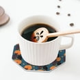 thumbnail image 5 of Bingfone Vintage Owls In Cartoon Style Leather Drinks Coasters with Set of 6,Suitable for Home Kitchen,Coffee Cup Coasters Home Gift, 5 of 7