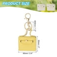 thumbnail image 2 of Uxcell PU Leather Handbag Keychain Coin Purse Keychain Earphone Pouch Handbag Decoration Yellow, 2 of 6
