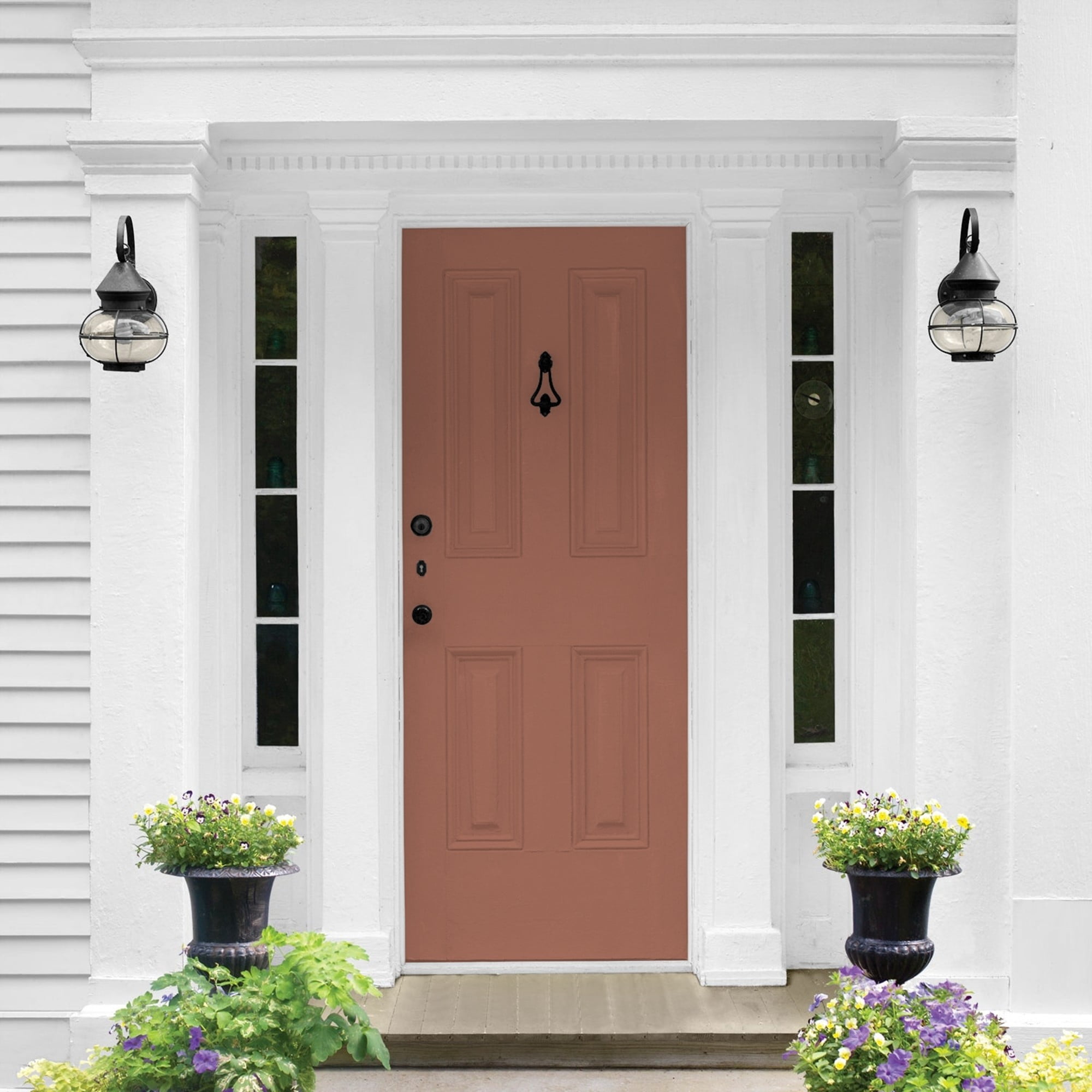 Glidden HEP Apple Brown Betty / Orange Semi-Gloss Exterior Paint with Primer, 1 Gallon