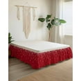 thumbnail image 2 of Christmas Snowflake Bed Skirt Queen Size 16&nbsp;Inch Drop, Red Gradient Wrap Around Dust Ruffle Bedskirts, Wrinkle & Fade Resistant Easy Fit Bedskirt with Adjustable Elastic, 2 of 8