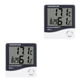 thumbnail image 2 of Injueey Mini termómetro digital Medidor de humedad Temperatura ambiente Interior LCD Despertador Higrómetro 9.5 cm * 10.5 cm 2piezas, 2 of 6