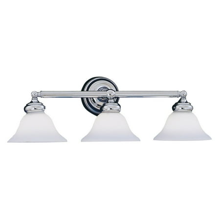 - Designers Fountain 4963 Opal Essence 3 Light Bath Bar in Chrome Finish