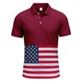 thumbnail image 3 of Blusa y camisa de manga corta con cuello vuelto para hombre, estilo informal, con bolsillos, botones, color block, cuello vuelto, versátil, de poliéster y manga corta., 3 of 6