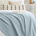 thumbnail image 4 of Great Bay Home Ringspun Cotton Lightweight Warmer Bed Blanket  (King (102" x 90"), Pale Blue), 4 of 6