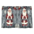 thumbnail image 7 of Yayeee Kitchen Curtains Tier Pair Light Filtering 27"x24" Rod Pocket Short Cafe Window Panel, Christmas Santa, 7 of 7