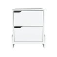 thumbnail image 2 of Luss Nightstand, Bedside Table with 2-Drawers Modern Design, Ample Storage, Stylish White Finish, 2 of 7