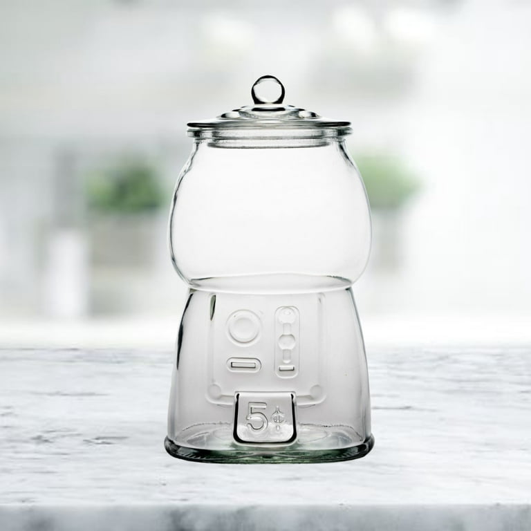 Amici Home Gumball Machine Shaped Glass Candy Jars, Canister with Airtight  Lids, Perfect for Weddings, Birthdays and Gift, 42 Oz,Clear